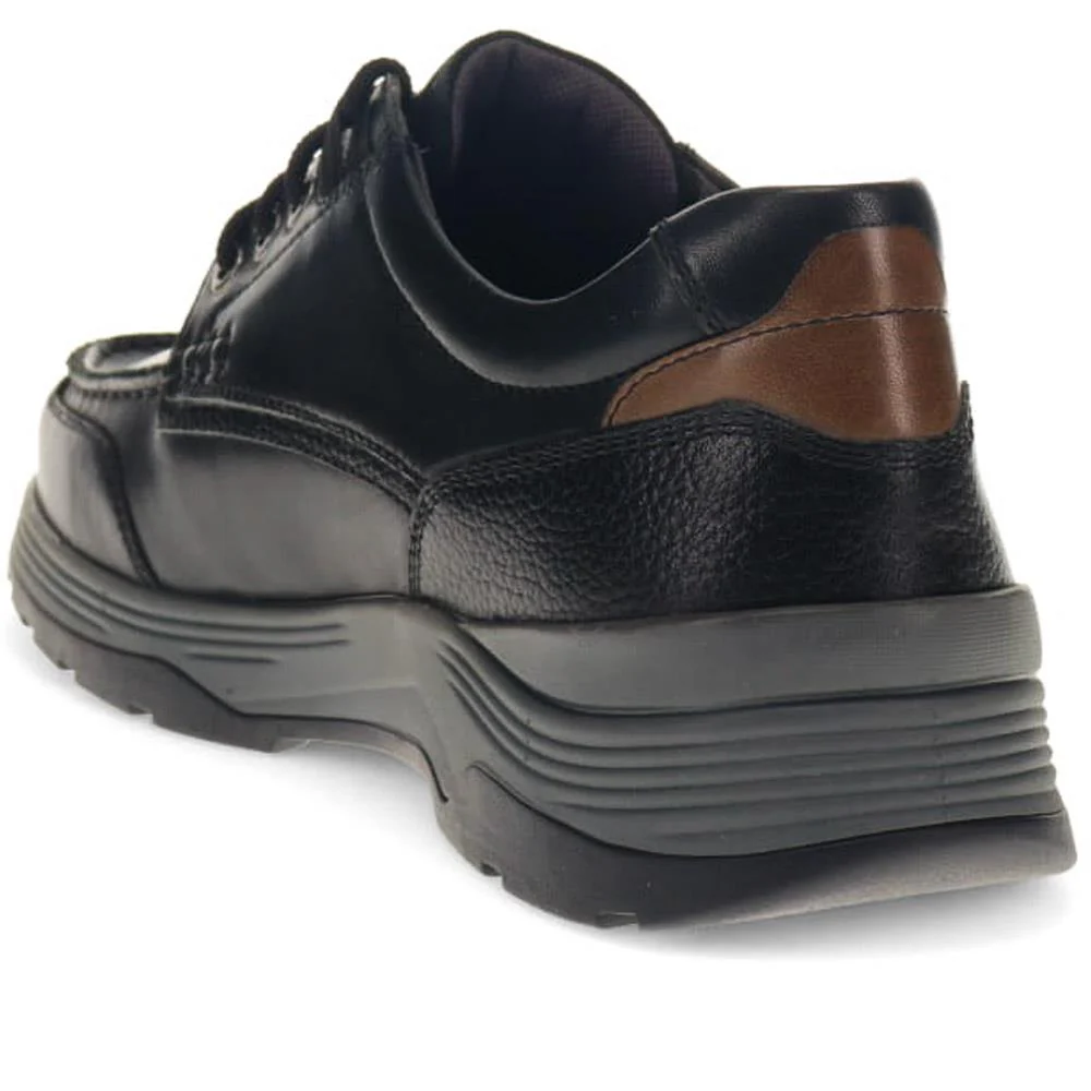 Casual Leather Lace-Up Shoes - ALEKSO / 325 811 - Black - Image 4