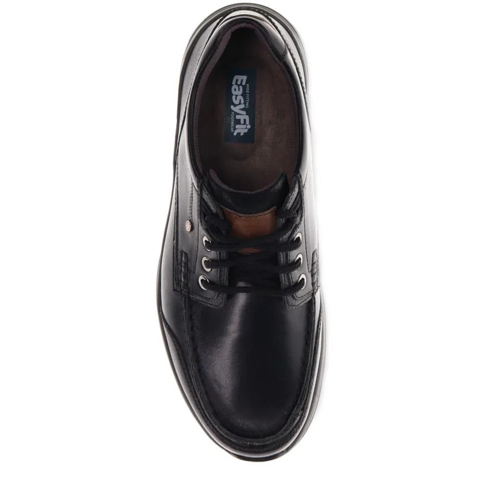 Casual Leather Lace-Up Shoes - ALEKSO / 325 811 - Black - Image 6
