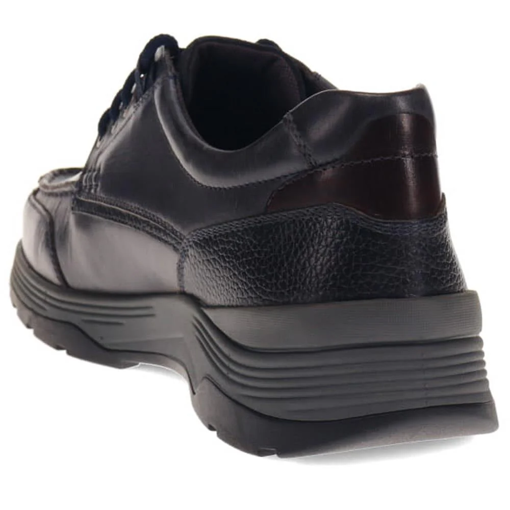 Casual Leather Lace-Up Shoes - ALEKSO / 325 811 - Navy - Image 3