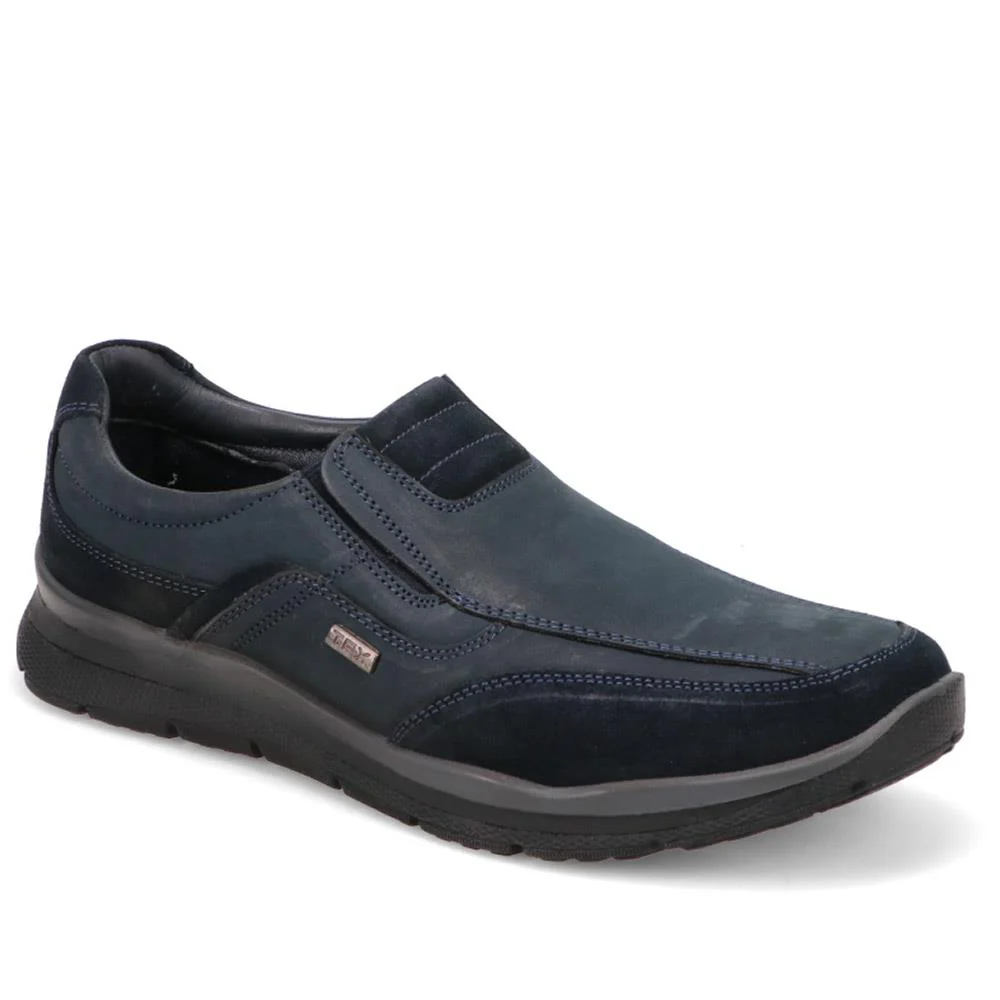 Casual Leather Slip-On Shoes - DDIN40012 / 326 586 - Navy