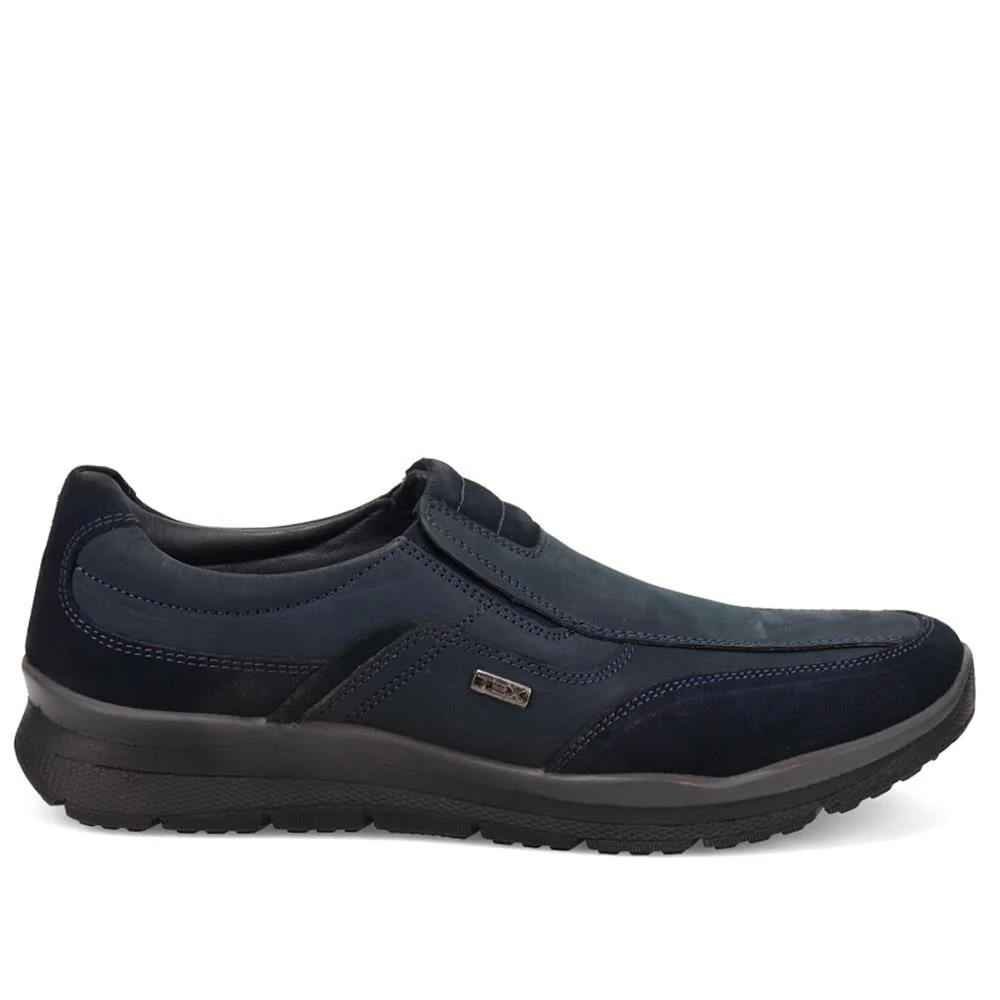 Casual Leather Slip-On Shoes - DDIN40012 / 326 586 - Navy - Image 2