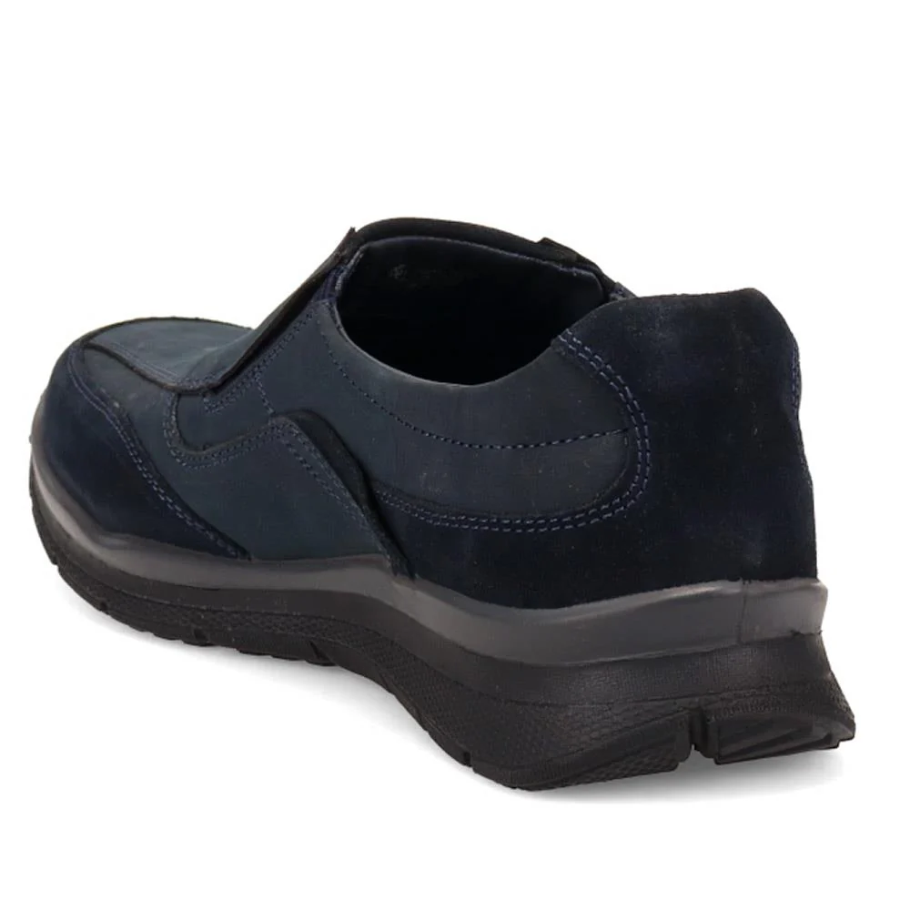 Casual Leather Slip-On Shoes - DDIN40012 / 326 586 - Navy - Image 3