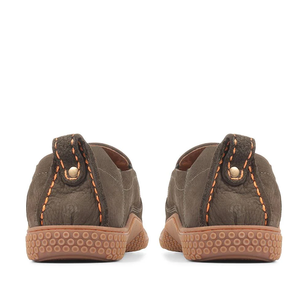 Casual Leather Slip-On Shoes - META35012 / 322 981 - Green - Image 3