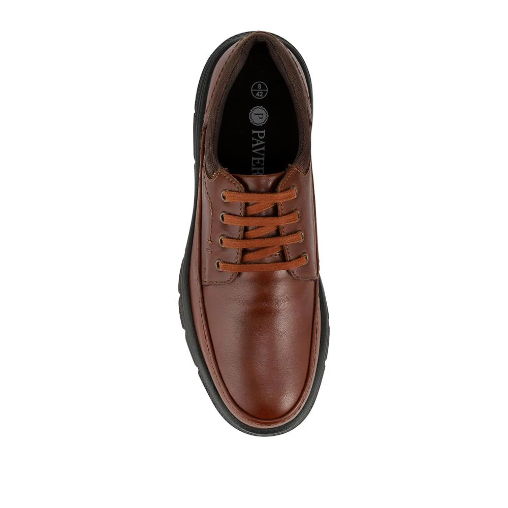 Casual Lightweight Lace Up Shoes - TEJ42001 / 328 342 - Tan - Image 4