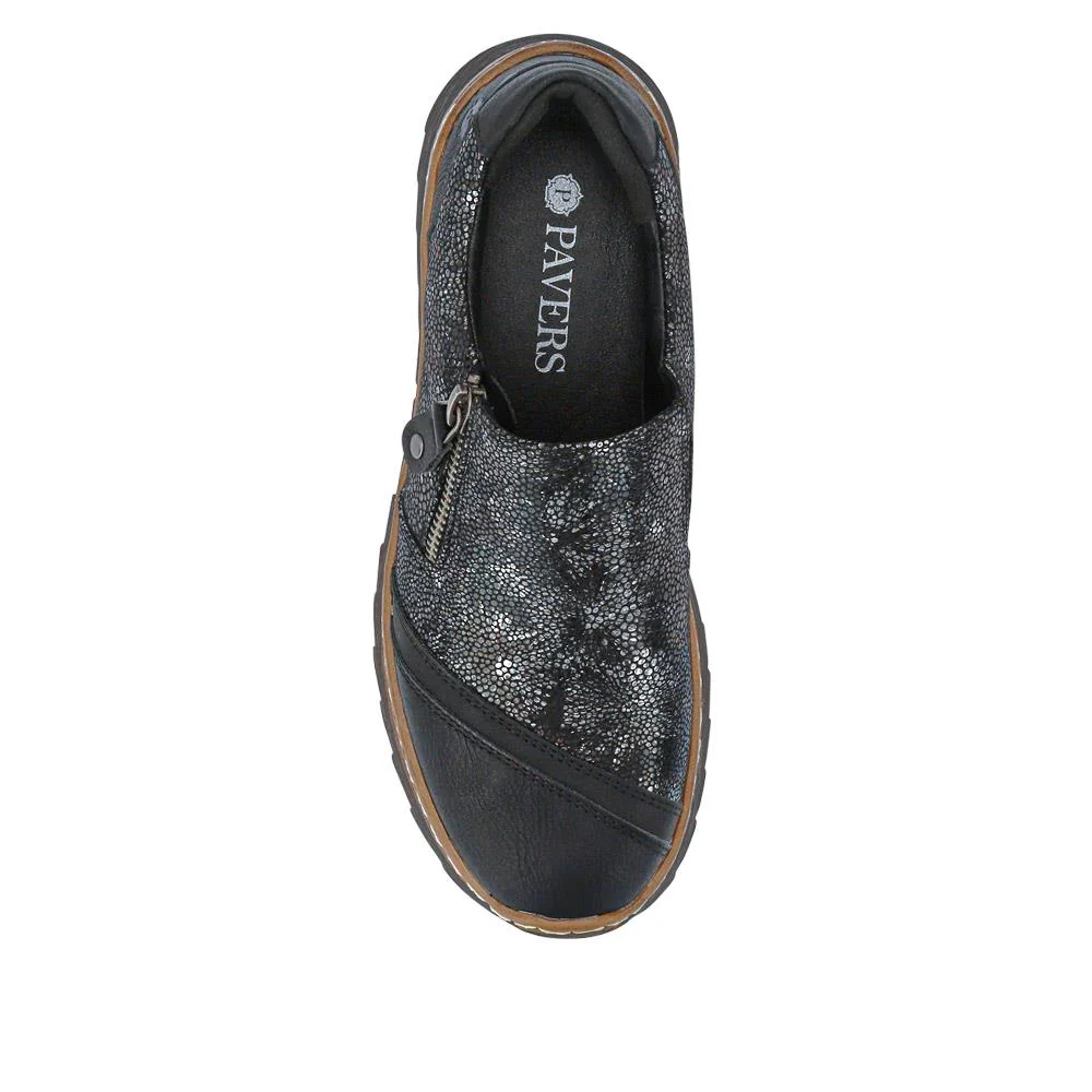 Casual Slip-On Shoes - PINYI41000 / 327 080 - Black Floral - Image 6
