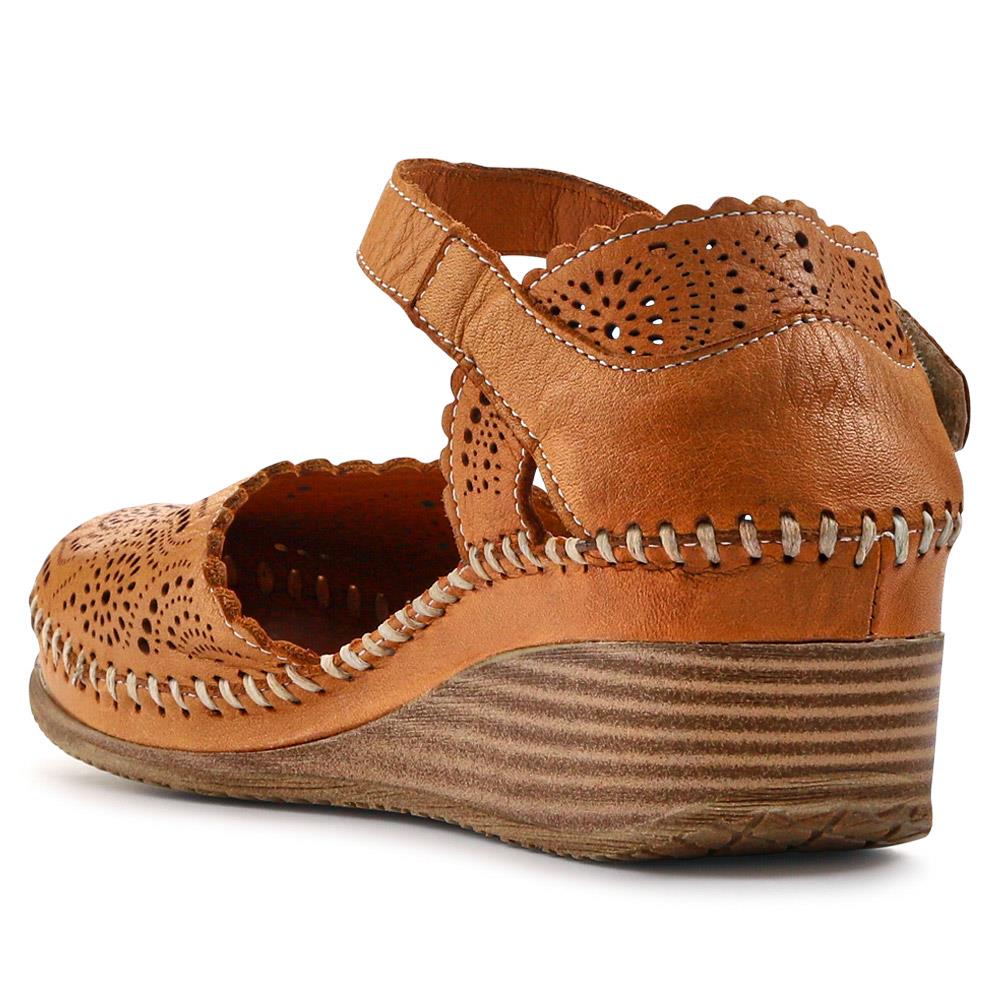 Casual Leather Touch Fasten Mary Janes - METIN41008 / 327 207 - Tan - Image 4