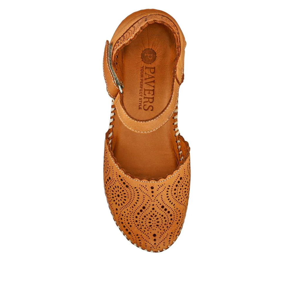 Casual Leather Touch Fasten Mary Janes - METIN41008 / 327 207 - Tan - Image 5