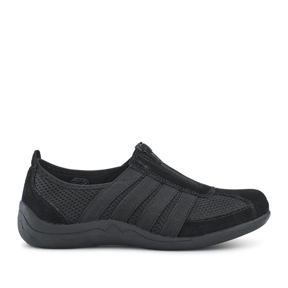 Casual Zip Up Trainers - BRK26003 / 310 512 - Black - Image 3
