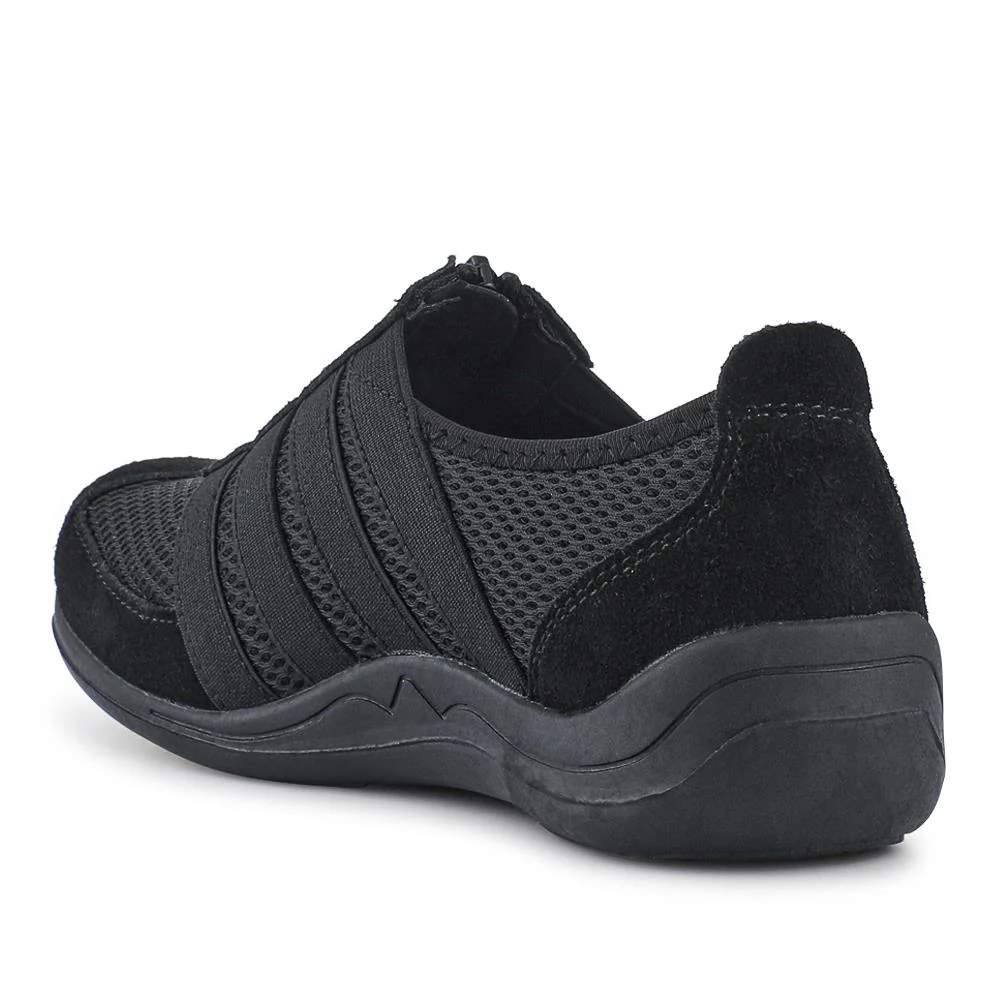 Casual Zip Up Trainers - BRK26003 / 310 512 - Black - Image 4