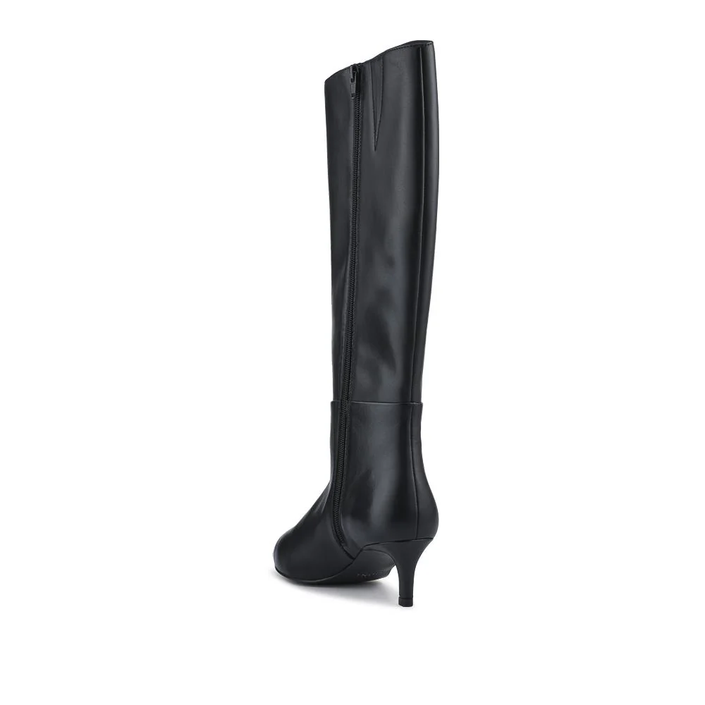 Catia Leather Long Boots - CATIA / 325 952 - Black - Image 3