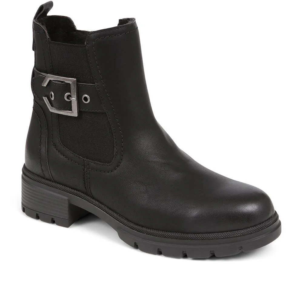 Chunky Buckle Detail Ankle Boots - CENTR38009 / 324 134