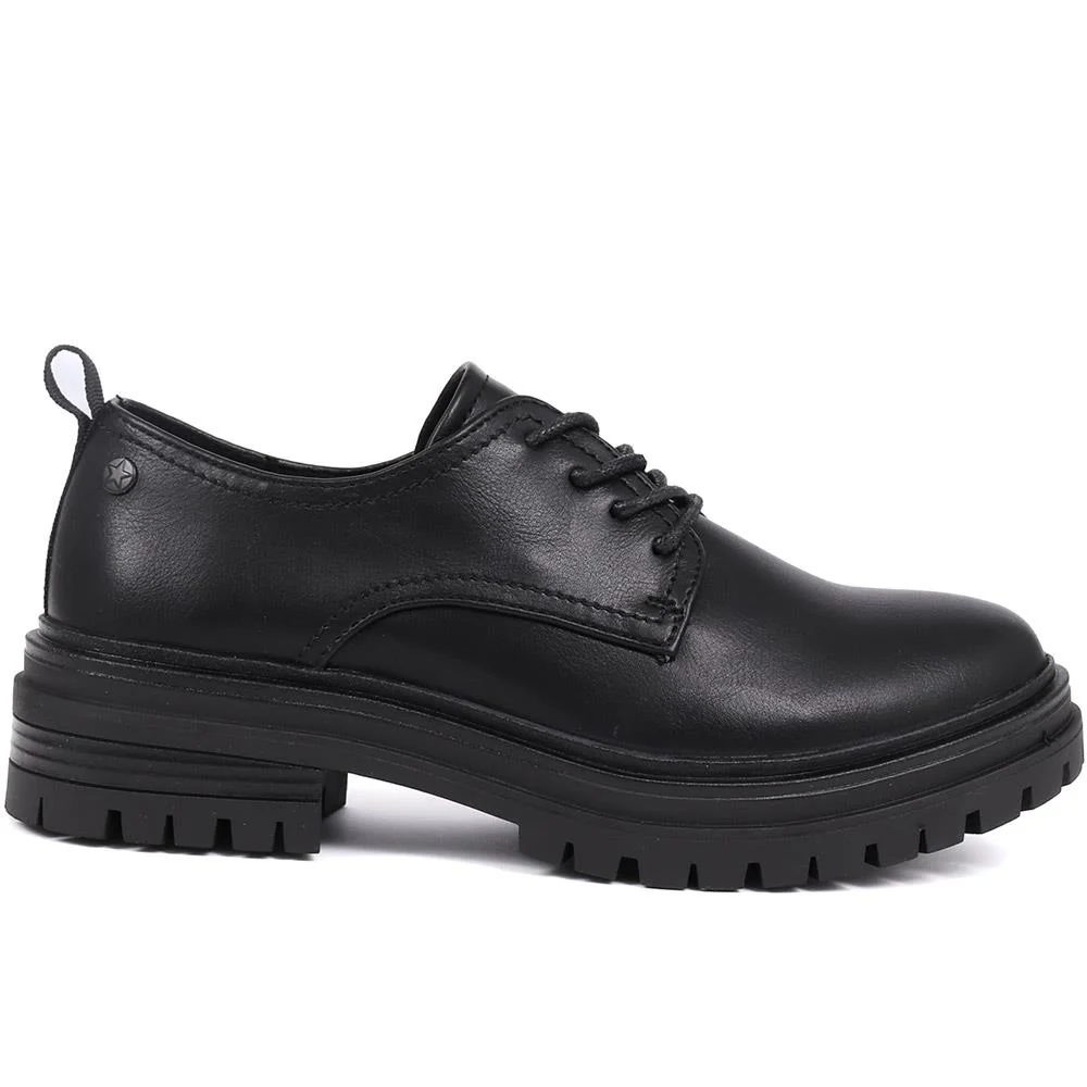 Chunky Lace-Up Shoes - WOIL38059 / 325 083 - Black - Image 2
