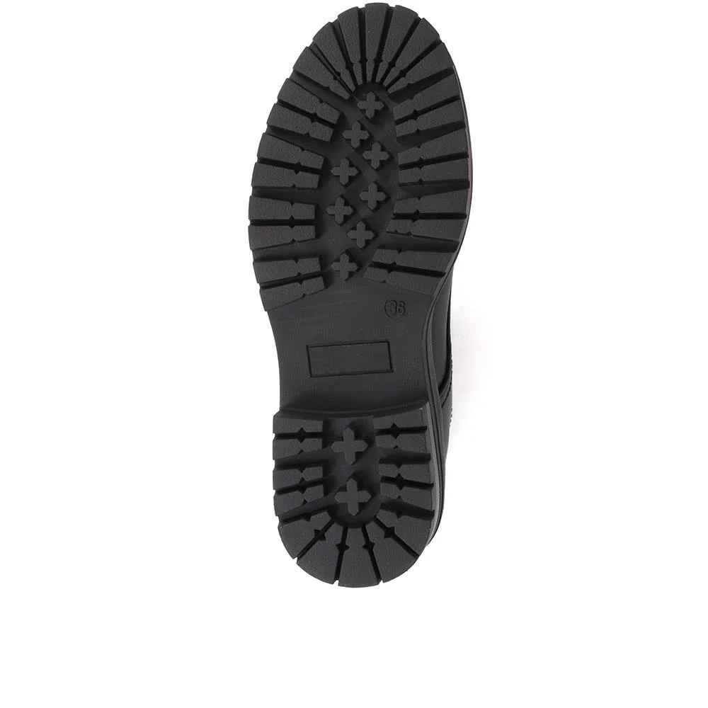 Chunky Lace-Up Shoes - WOIL38059 / 325 083 - Black - Image 4