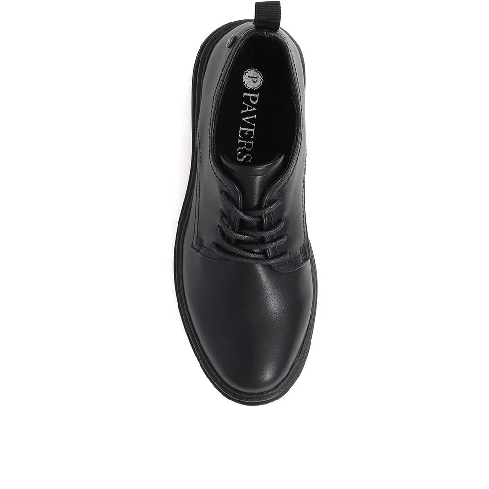 Chunky Lace-Up Shoes - WOIL38059 / 325 083 - Black - Image 5