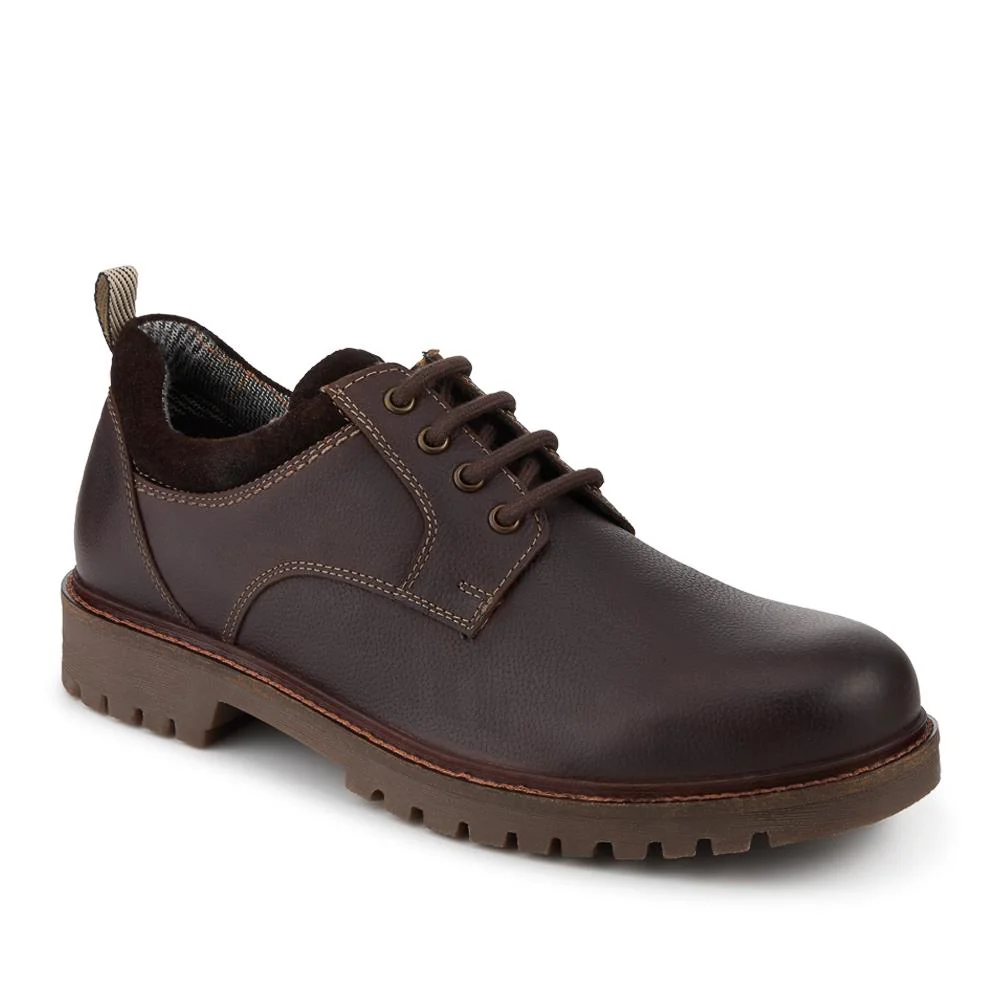 Chunky Leather Casual Lace Up Shoes - RNB42015 / 328 048 - Brown