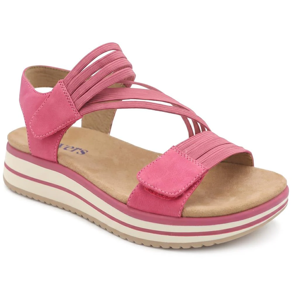 Chunky Lightweight Adjustable Sandals - GANG43001 / 329 041 - Fuschia