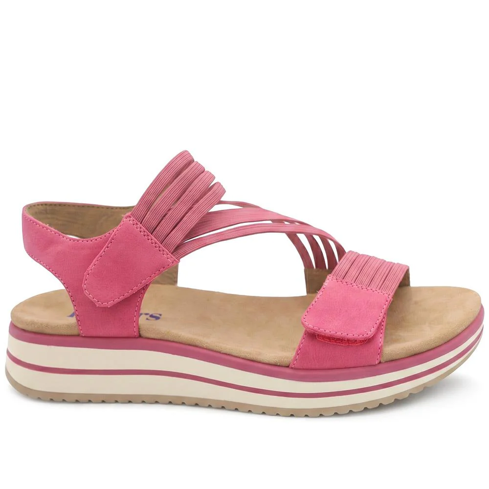 Chunky Lightweight Adjustable Sandals - GANG43001 / 329 041 - Fuschia - Image 2
