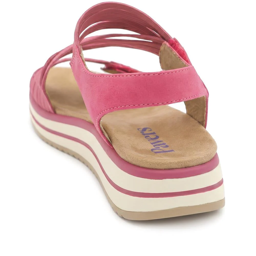 Chunky Lightweight Adjustable Sandals - GANG43001 / 329 041 - Fuschia - Image 3