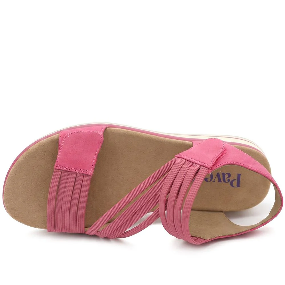 Chunky Lightweight Adjustable Sandals - GANG43001 / 329 041 - Fuschia - Image 4