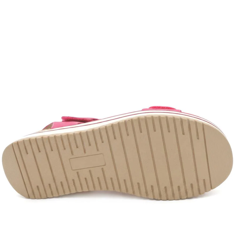 Chunky Lightweight Adjustable Sandals - GANG43001 / 329 041 - Fuschia - Image 5