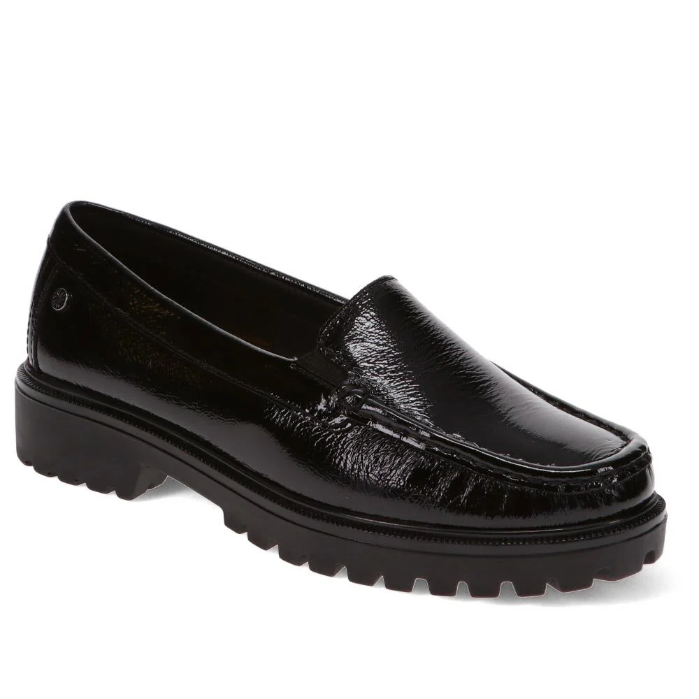 Chunky Slip-On Shoes - VAN40506 / 326 728 - Black Patent