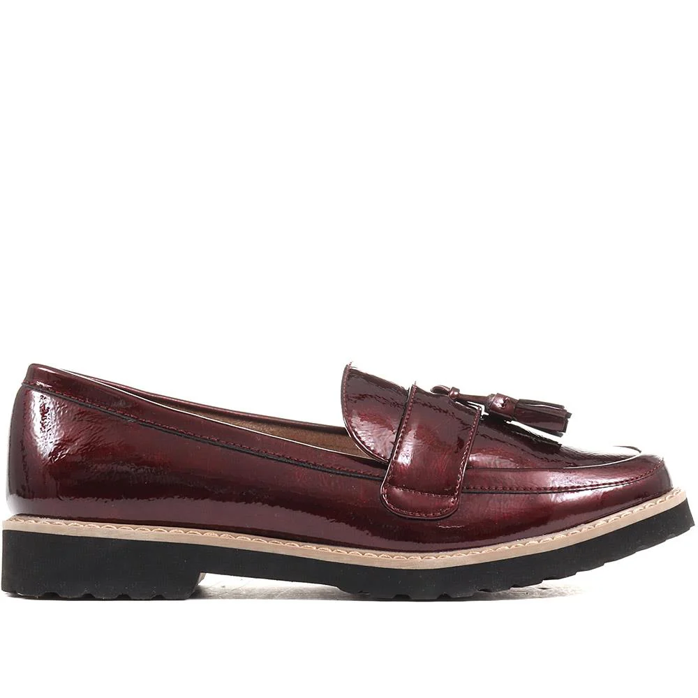 Chunky Tassel Loafers - WBINS32047 / 318 931 - Burgundy - Image 2