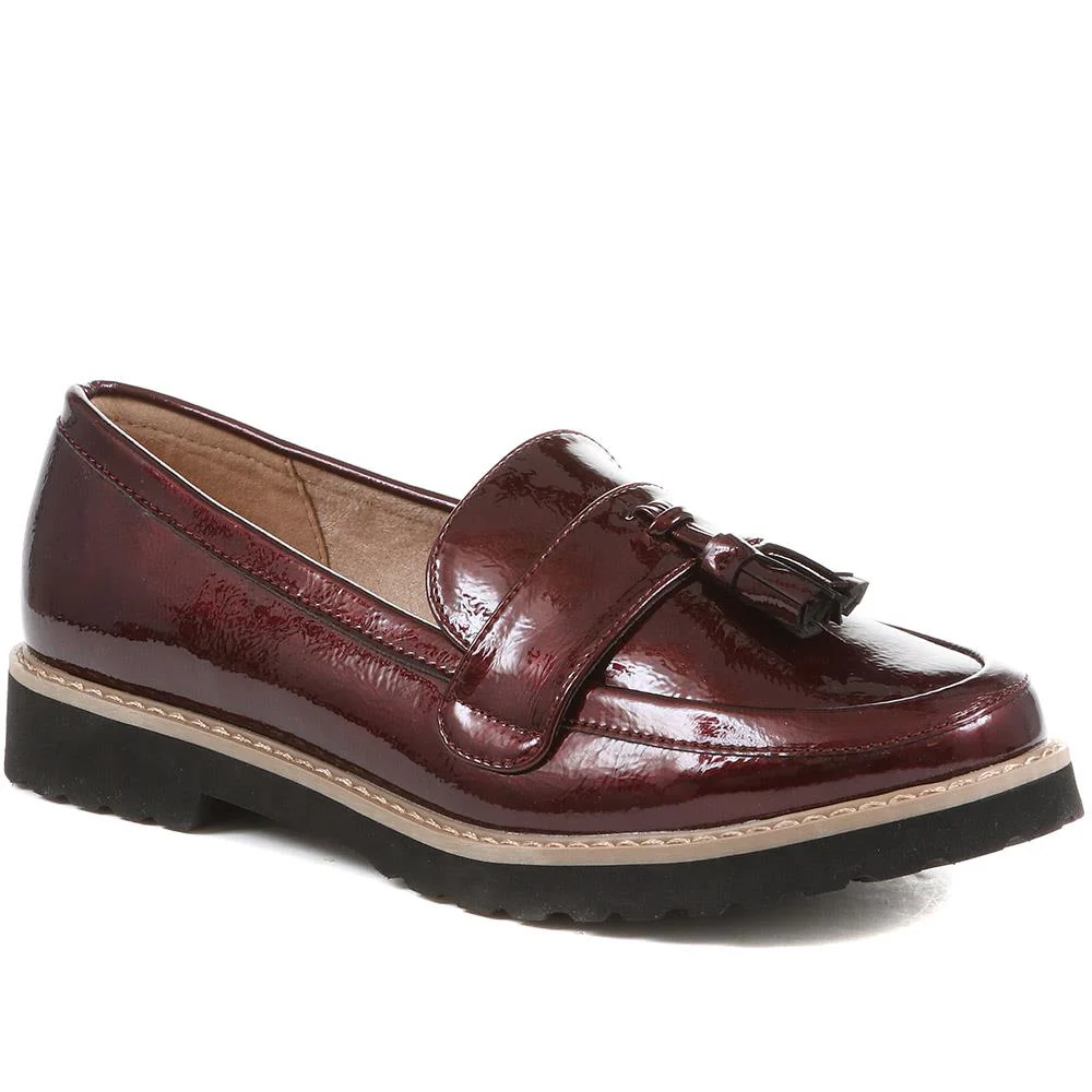 Chunky Tassel Loafers - WBINS32047 / 318 931 - Burgundy