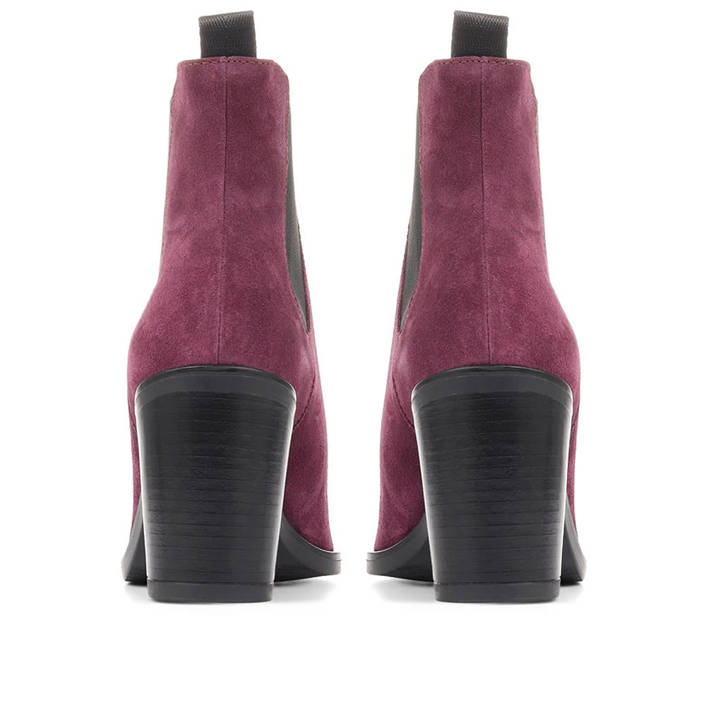 Clair Heeled Chelsea Boots - CLAIR / 322 538 - Purple - Image 3