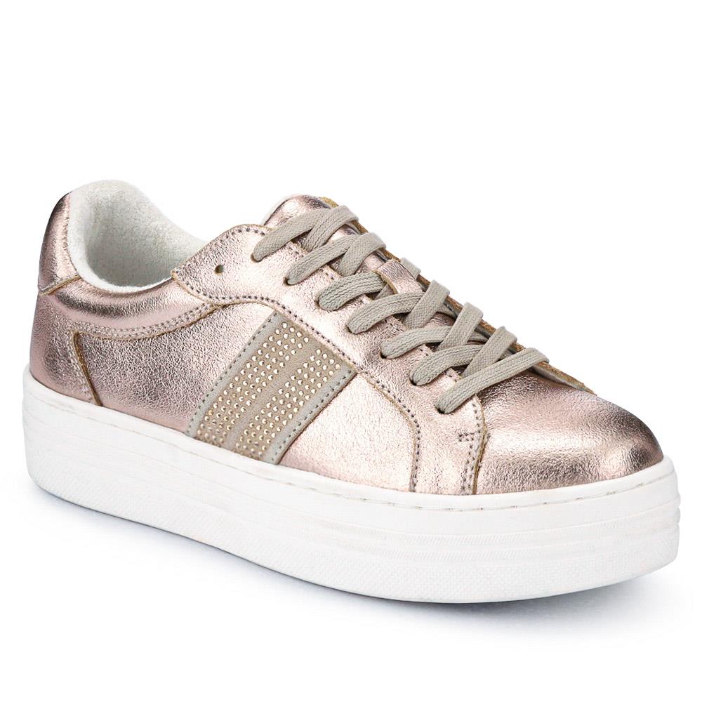 Coated Leather Platform Trainers - BELBRK41047 / 327 060 - Image 2