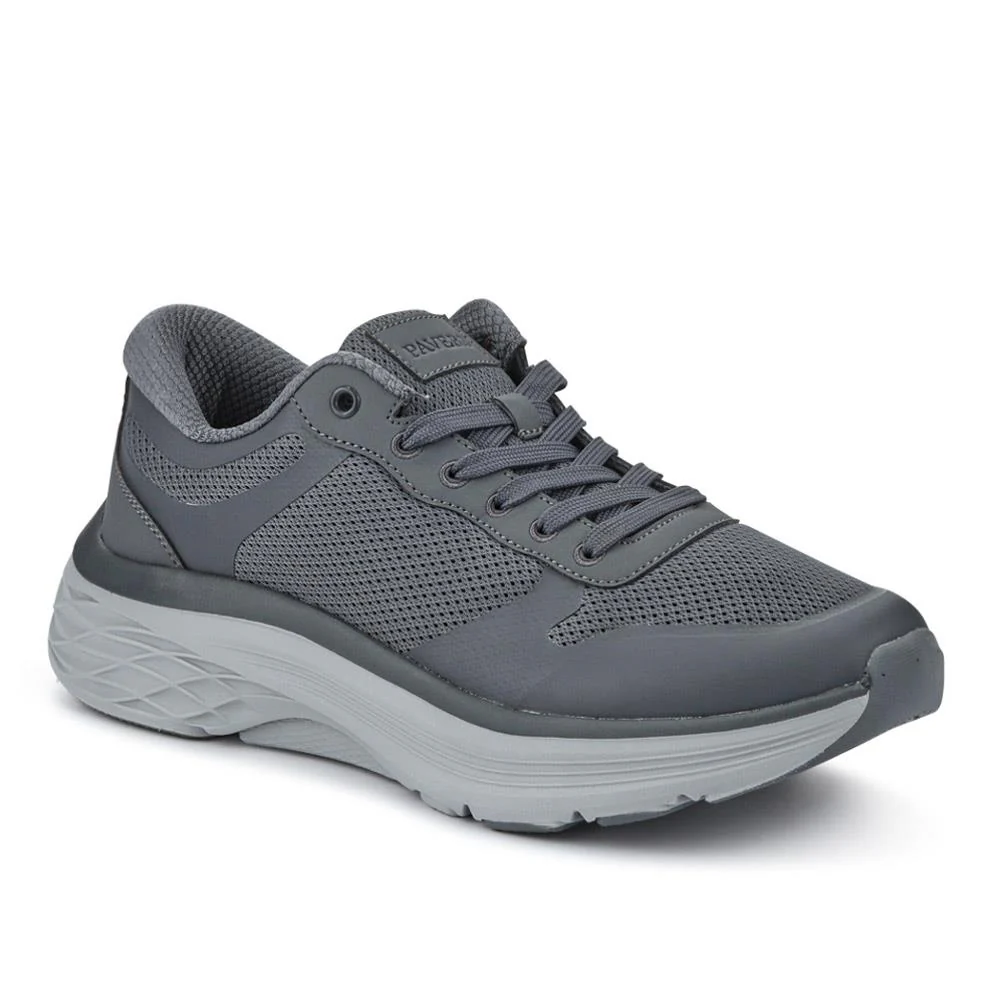 Comfortable Lace-Up Trainers - BRK41006 / 326 694 - Charcoal