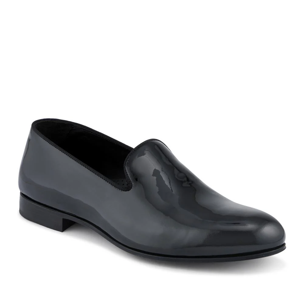 Conley Blake Stitched Leather Slip On Shoes - CONLEY / 327 854 - Black Patent