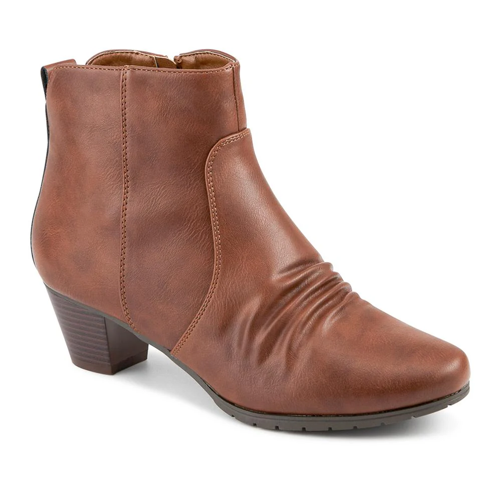 Crinkle Effect Upper Block Heel Ankle Boots - WBINS42042 / 328 477 - Image 2