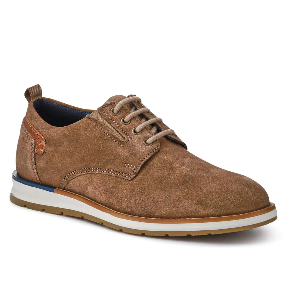 Cushioned Leather Lace-Up Shoes - ITAR41003 / 327 177 - Taupe
