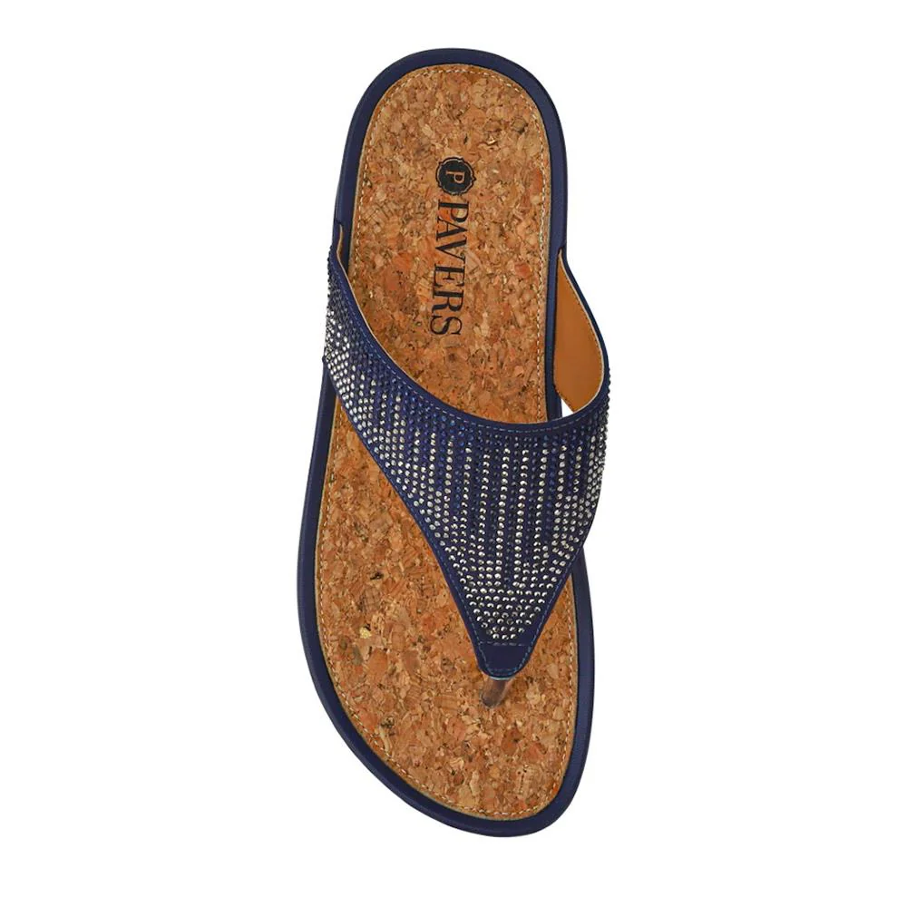 Cushioned Toe Post Sandals - BAIZH41043 / 327 114 - Blue - Image 4