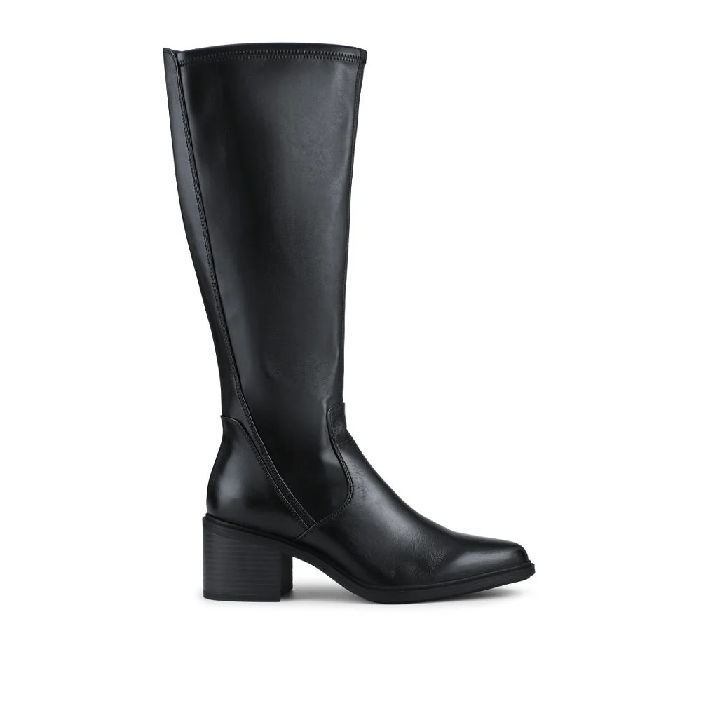 Daena Leather Knee High Boots - DAENA / 328 022 - Black - Image 2