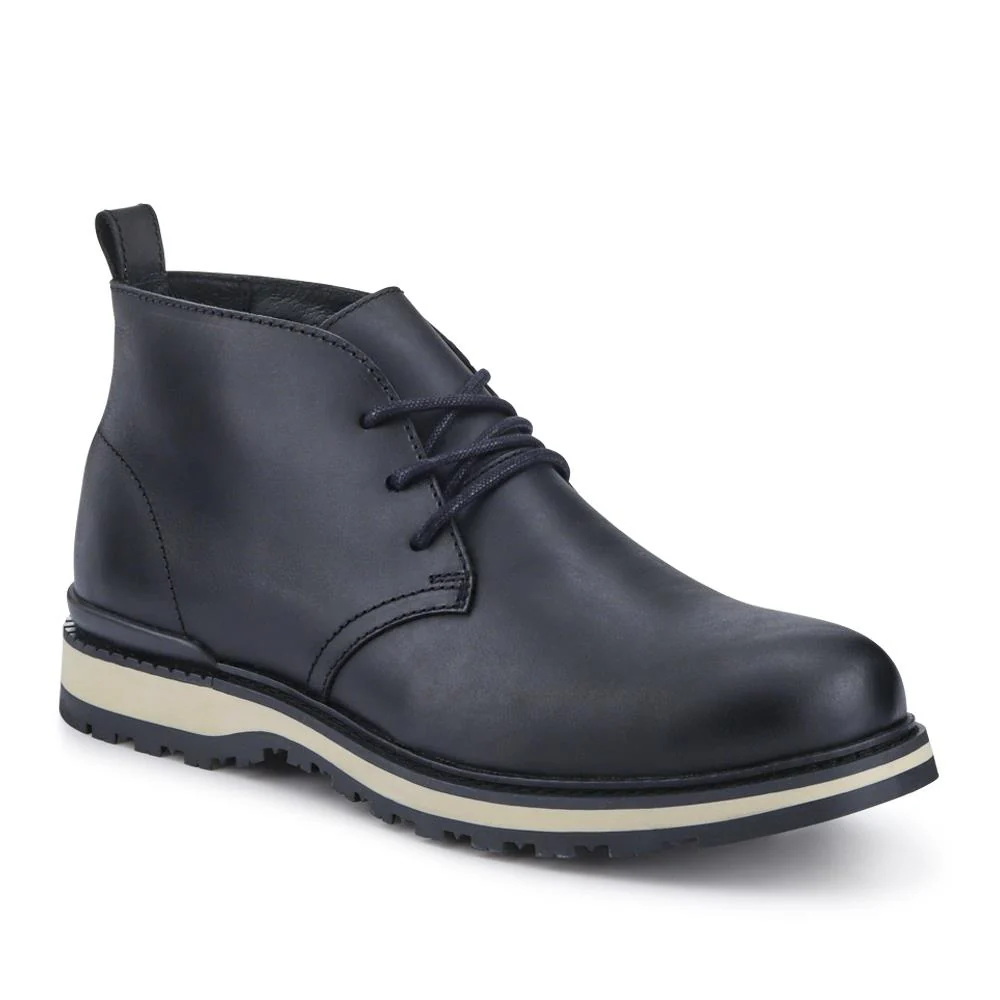 Darrel Grippy Leather Ankle Boots - DARRELL / 328 078