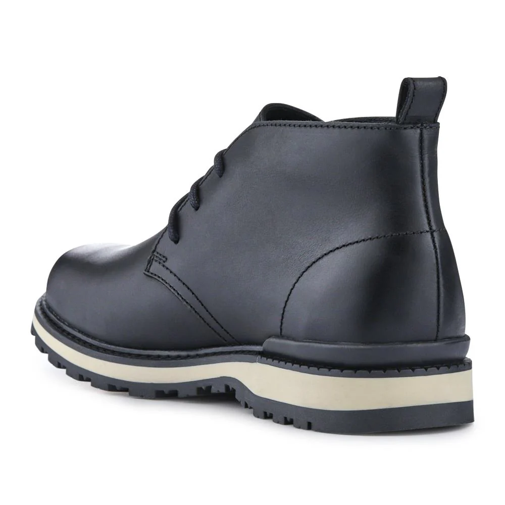 Darrel Grippy Leather Ankle Boots - DARRELL / 328 078 - Black - Image 3