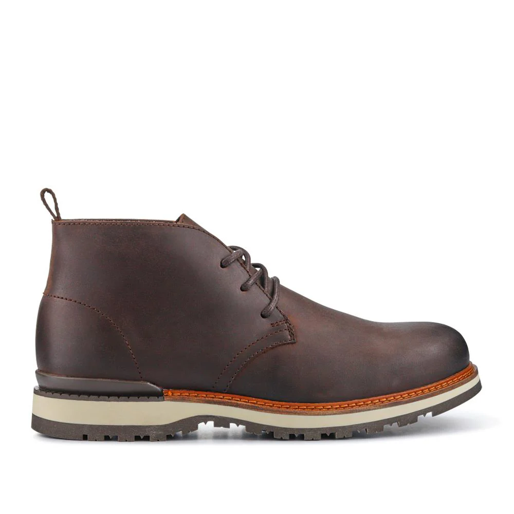 Darrel Grippy Leather Ankle Boots - DARRELL / 328 078 - Brown - Image 2
