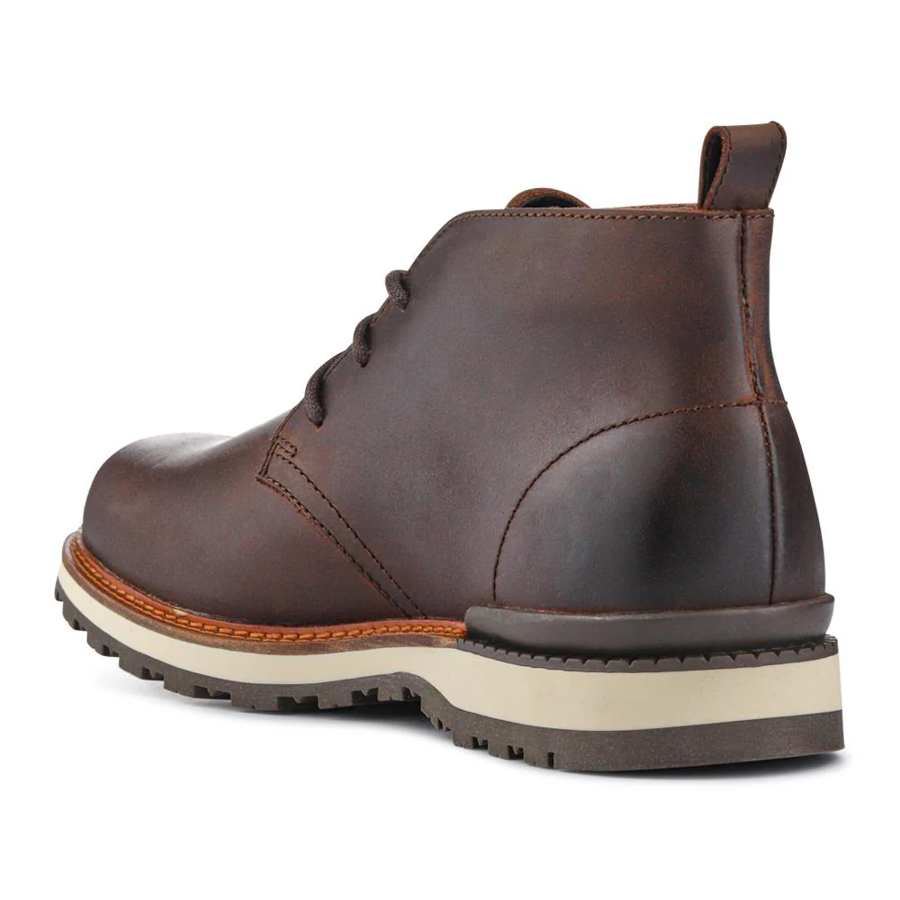 Darrel Grippy Leather Ankle Boots - DARRELL / 328 078 - Brown - Image 3