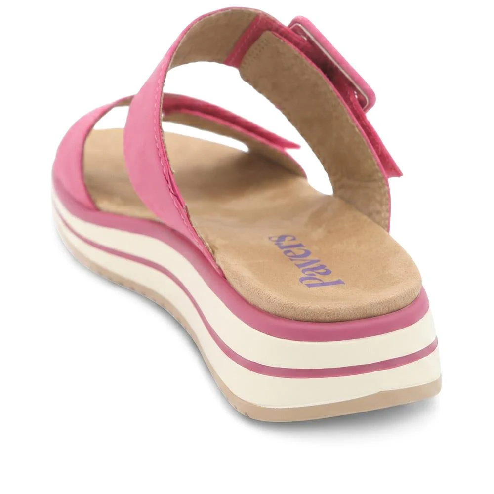 Dual Adjustable Comfort Wedge Mules - GANG43000 / 329 040 - Fuschia - Image 3
