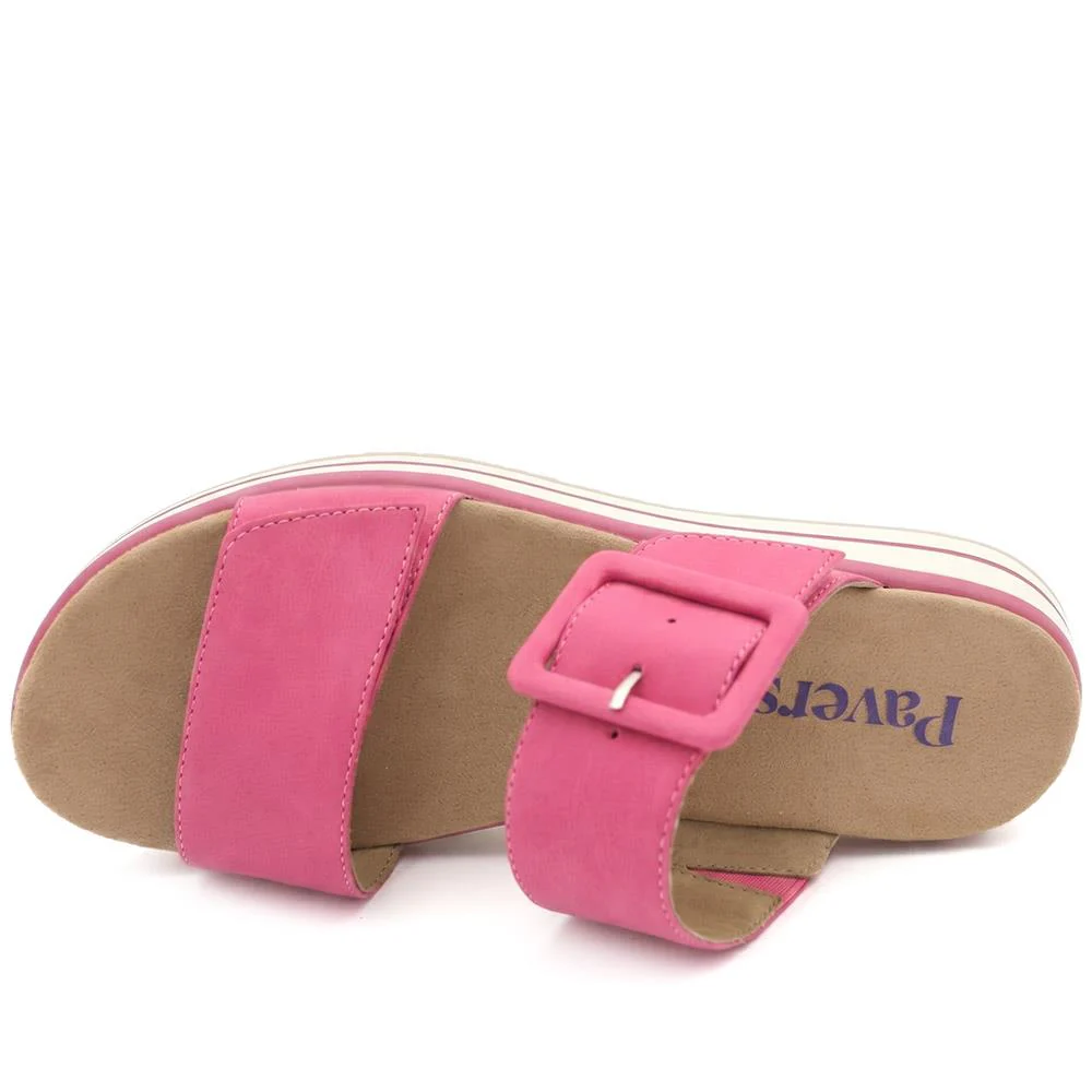 Dual Adjustable Comfort Wedge Mules - GANG43000 / 329 040 - Fuschia - Image 4
