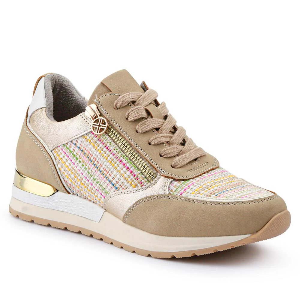 Dual-Fastening Casual Trainers - WBINS41008 / 326 861 - Beige