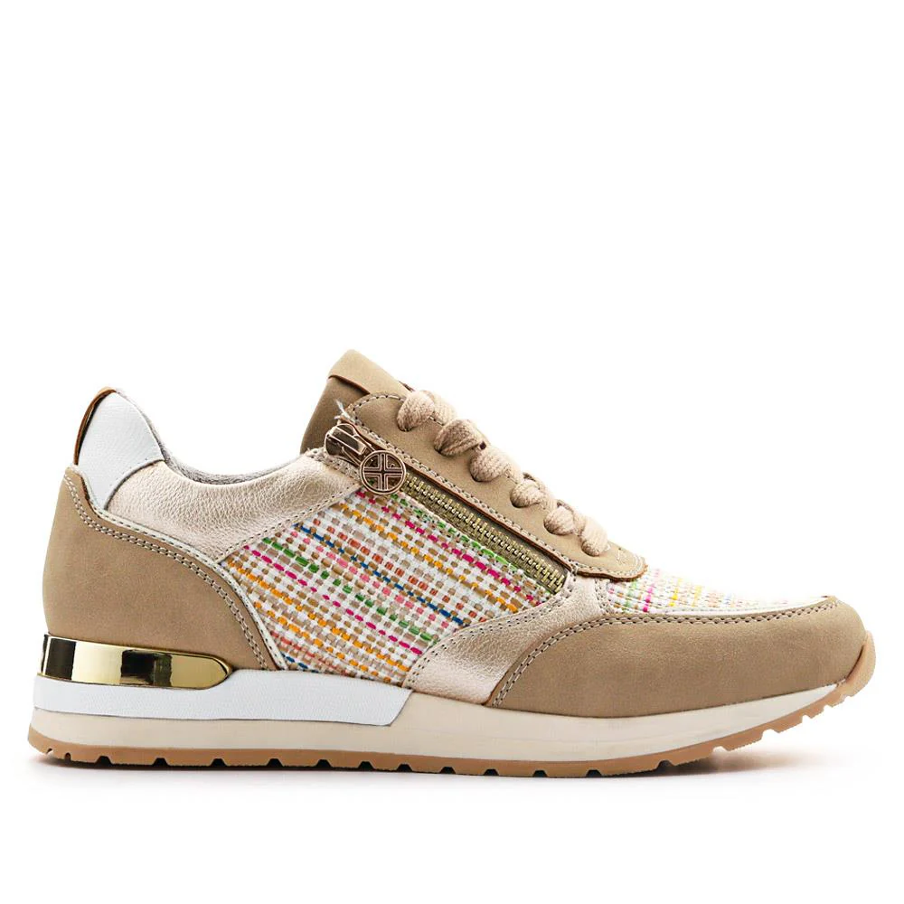 Dual-Fastening Casual Trainers - WBINS41008 / 326 861 - Beige - Image 2