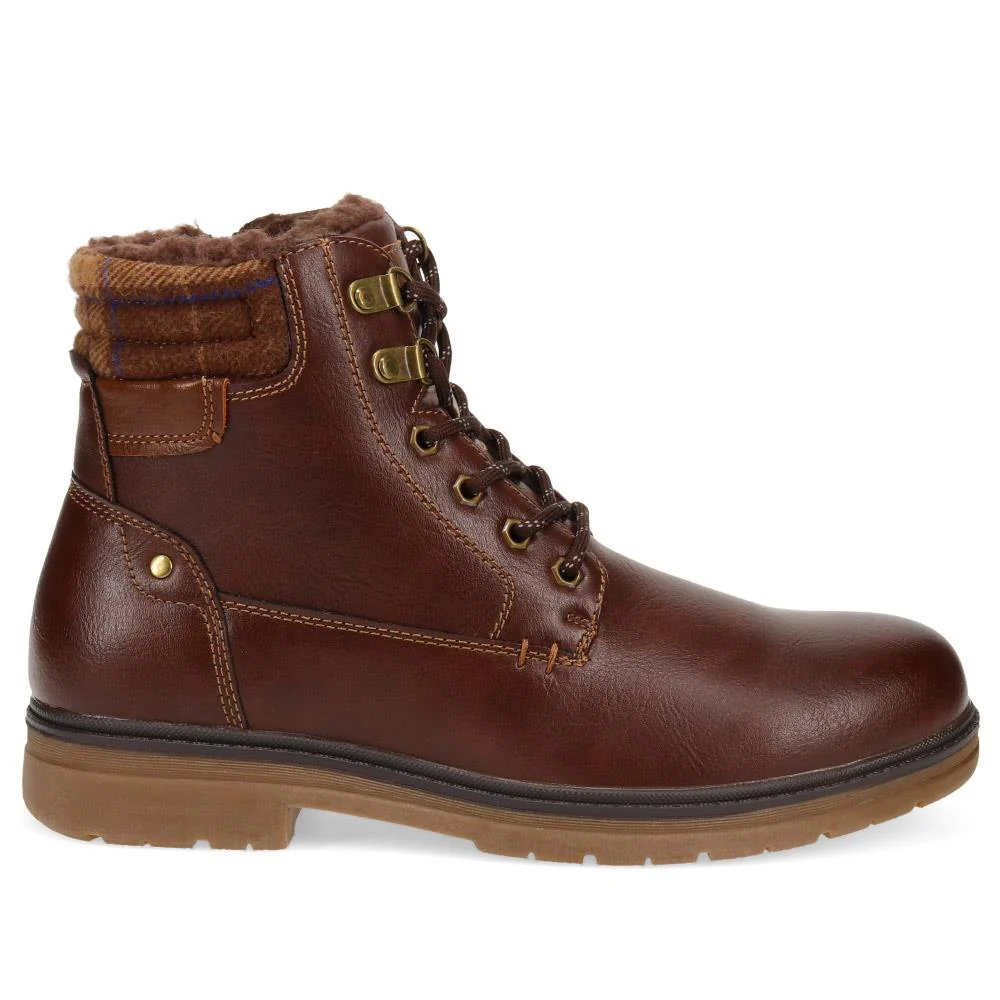Fur Cuffed Wide Fit Boots - XINGH40009 / 325 765 - Dark Brown - Image 2