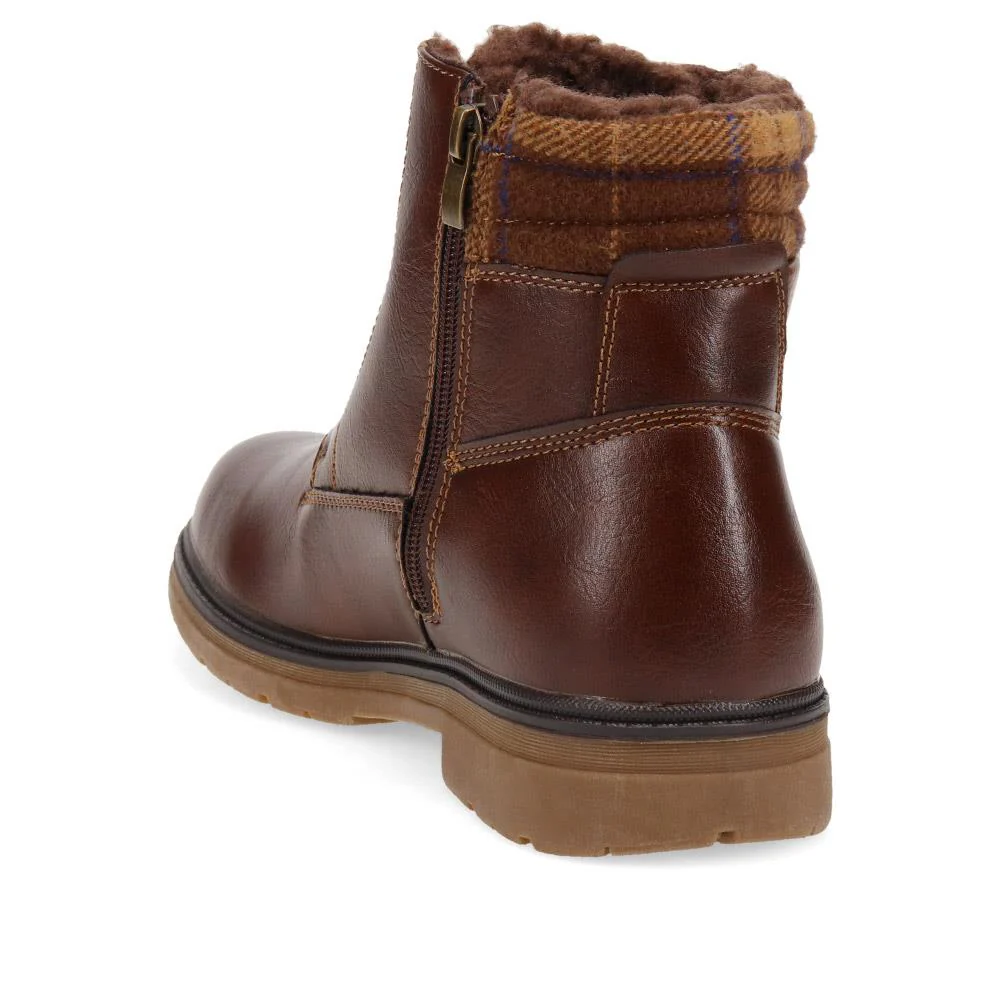 Fur Cuffed Wide Fit Boots - XINGH40009 / 325 765 - Dark Brown - Image 3