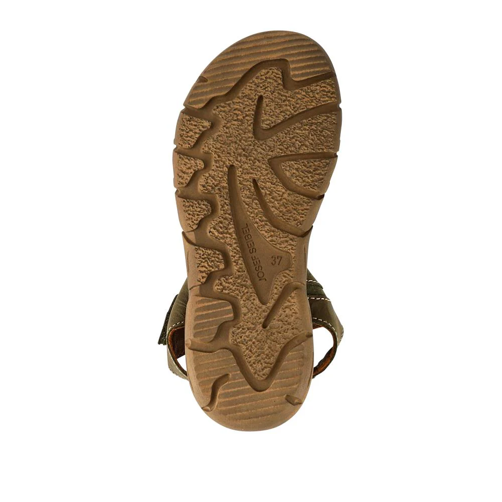 Dual Touch-Fastening Leather Sandals - JOSEF41519 / 327 246 - Green - Image 6