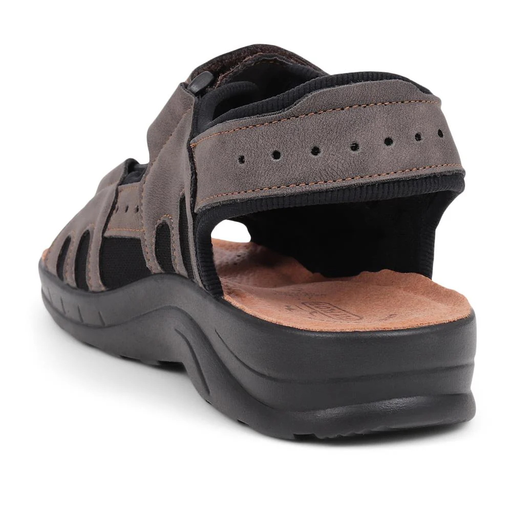 Fly Flot Dual Touch Fastening Sandals - FLY39099 / 324 767 - Dark Brown - Image 3