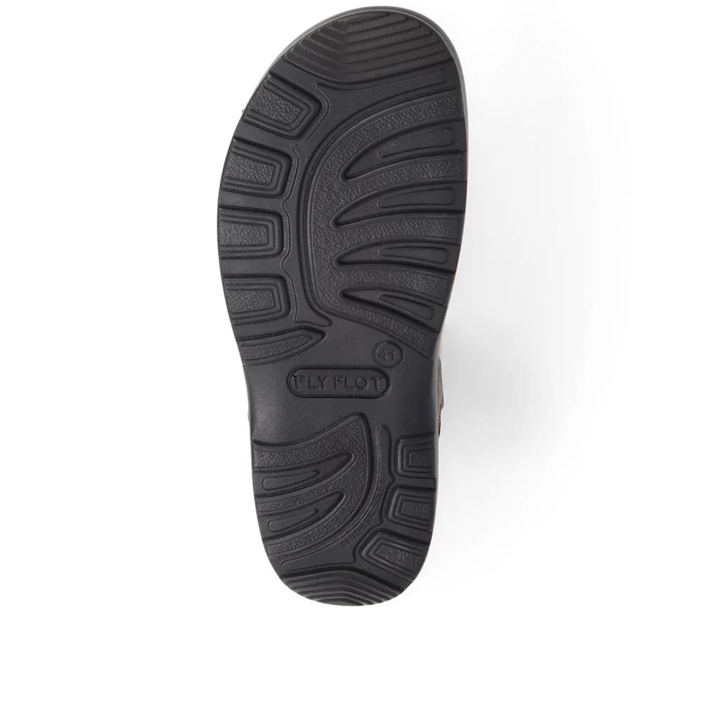 Fly Flot Dual Touch Fastening Sandals - FLY39099 / 324 767 - Dark Brown - Image 4