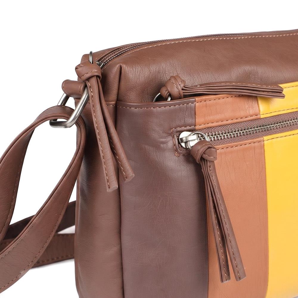 Durable Zipped Crossbody Bag - JEWN42001 / 328 418 - Brown Multi - Image 5
