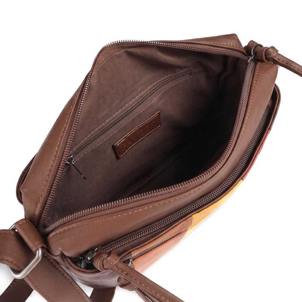 Durable Zipped Crossbody Bag - JEWN42001 / 328 418 - Brown Multi - Image 6